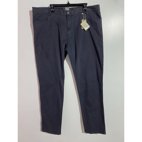 Faherty Pants Comfort Twill 5 Pocket Navy Preppy Office Minimalist Outdoor - Picture 1 of 13